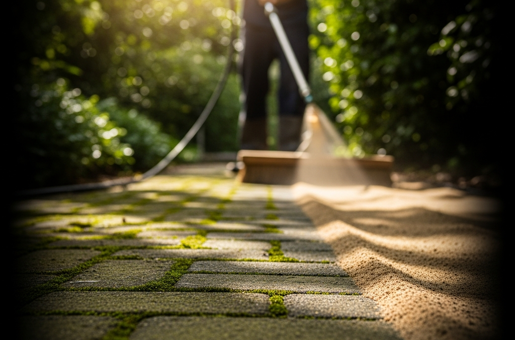 "eco-friendly paver sealing and re-sanding near me"